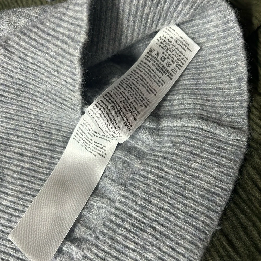 Jack Wills Heather Gray Cable Knit Merino Wool Sweater- Women’s Medium - Picture 5 of 11